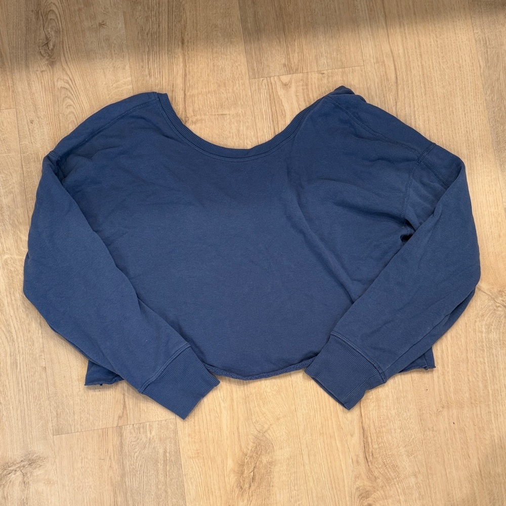 Offline by Aerie Cropped Sweatshirt with V neck in back
